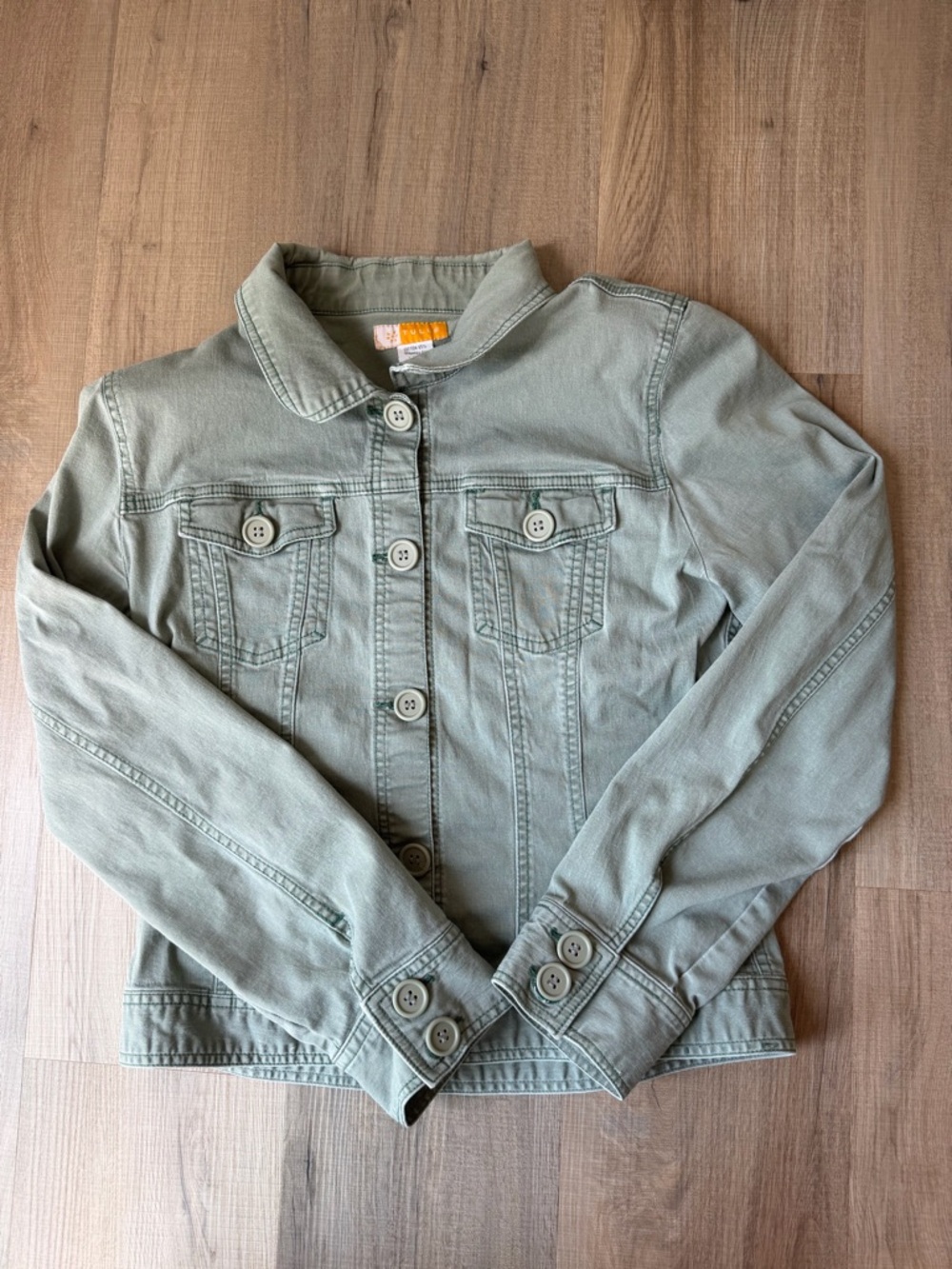Tulle Sage Green Jean Jacket